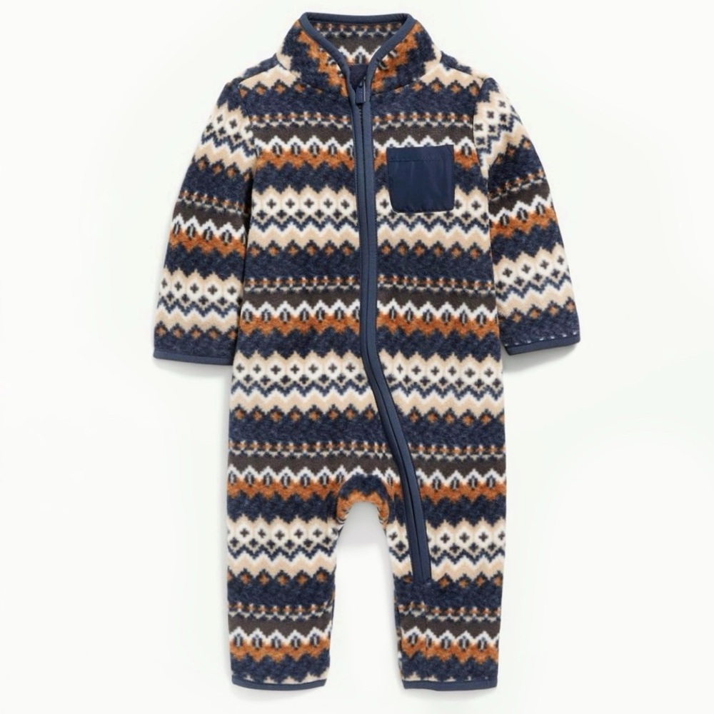 Fleece zip up onesie - Old Navy - 12-18 Months